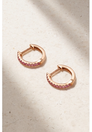 Anita Ko - Huggies 18-karat Rose Gold Sapphire Earrings - One size