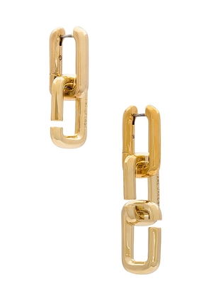 Marc Jacobs J Marc Chain Link Earrings in Metallic Gold.