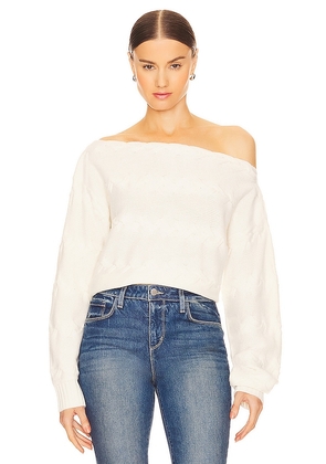 L'AGENCE Shan Cable Sweater in Ivory. Size M, S, XL.
