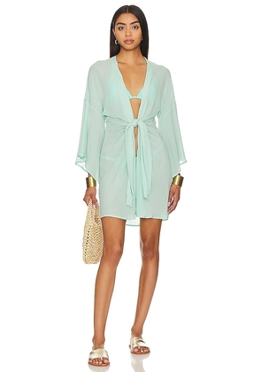 Vix Swimwear Perola Knot Cover Up in Teal. Size XS.