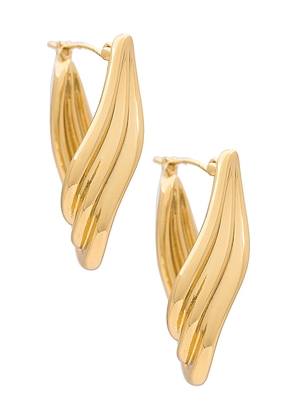 SHASHI Lynx Earring in Metallic Gold.