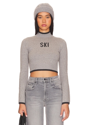 YEAR OF OURS Ski Bell Sleeve Cashmere Sweater in Grey. Size L, S, XL, XS.
