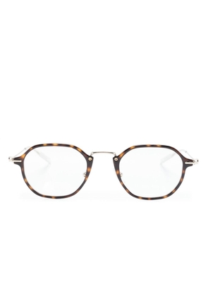 Montblanc tortoiseshell-effect round-frame glasses - Silver