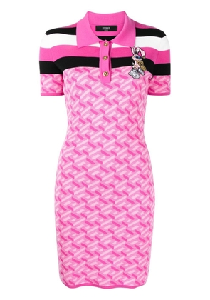 Versace Biggie Bunny jacquard polo dress - Pink