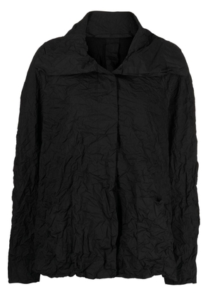 Rundholz crinkled spread-collar jacket - Black