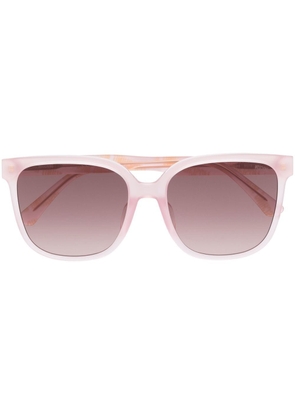 Moschino Eyewear logo-print square-frame sunglasses - Pink