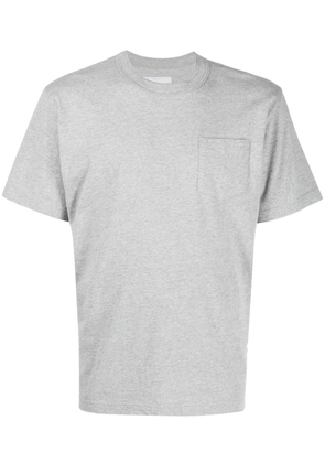 sacai patch-pocket cotton T-shirt - Grey