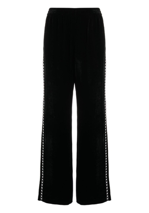 Golden Goose embroidered velvet track pants - Black