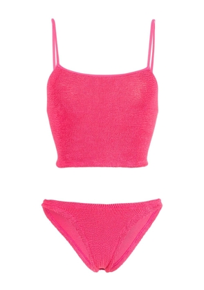 Hunza G Strap crinkled-finish bikini set - Pink