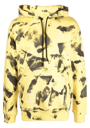 Mauna Kea abstract-print drawstring hoodie - Yellow