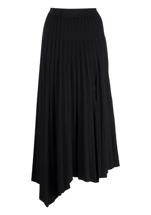 Simkhai high-waist asymetric pleated skirt - Black