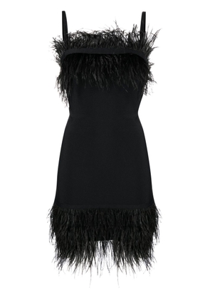 STAUD feather-trim minidress - Black