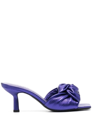 BY FAR gathered-detail open-toe sandals - Purple