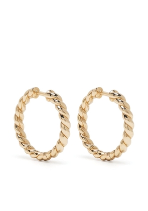 Lucy Delius Jewellery Twisted Rope hoop earrings - Gold