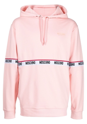 Moschino logo-tape hoodie - Pink