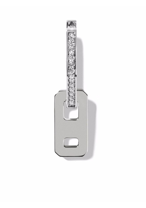AS29 18kt white gold mini DNA diamond earring - Silver