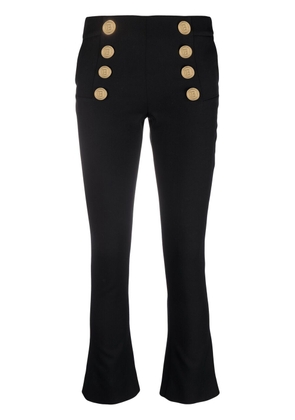 Balmain 6-button cropped bootcut trousers - Black