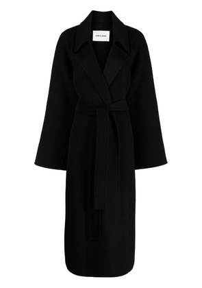 Low Classic belted wool-blend maxi coat - Black