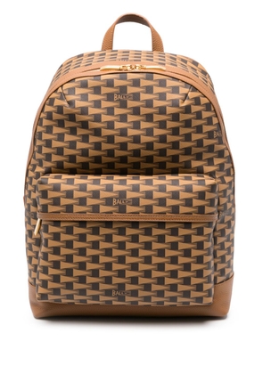 Bally Pennant monogram-pattern backpack - Brown