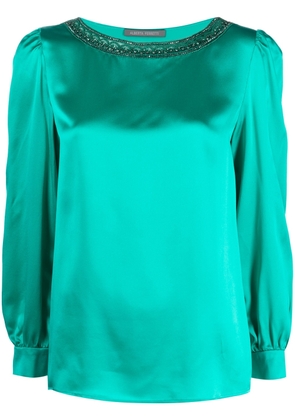 Alberta Ferretti silk long-sleeved blouse - Green
