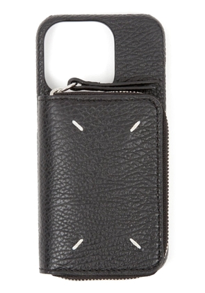 Maison Margiela leather iPhone 14 case - Black