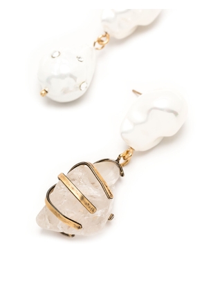 Erdem pearl drop earrings - White