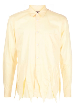 Comme des Garçons Homme Plus overlapping-panel cotton shirt - Yellow