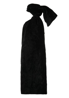 Sportmax one-shoulder velvet midi dress - Black