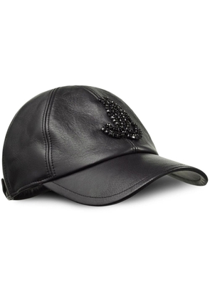 Jimmy Choo Saby leather baseball hat - Black