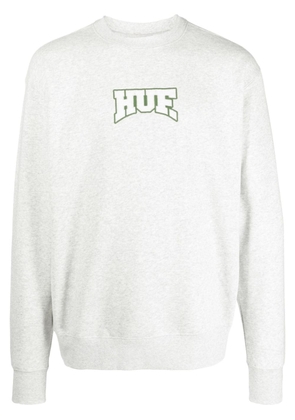 Huf logo-embroidered crew-neck sweatshirt - Grey