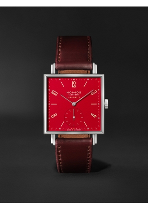 NOMOS Glashütte - Tetra Neomatik 39 Automatic 46mm Stainless Steel and Leather Watch, Ref. No. 421.S2 - Men - Red