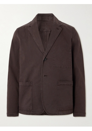 Mr P. - Garment-Dyed Cotton-Blend Twill Blazer - Men - Brown - XS