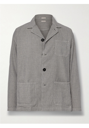 Massimo Alba - Florida Convertible-Collar Cotton and Linen-Blend Overshirt - Men - Gray - S