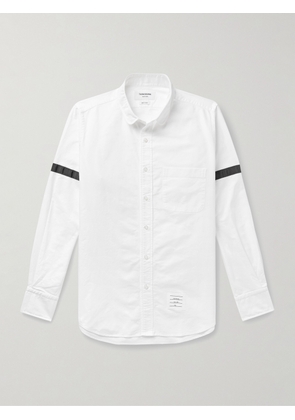 Thom Browne - Grosgrain-Trimmed Cotton Oxford Shirt - Men - White - 0