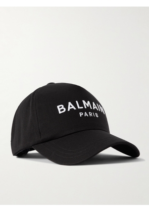 Balmain - Logo-Embroidered Cotton-Twill Baseball Cap - Men - Black