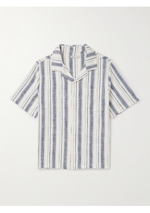 Onia - Vacation Camp-Collar Striped Cotton Shirt - Men - Blue - S