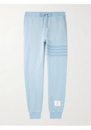 Thom Browne - Tapered Striped Cotton-Jersey Sweatpants - Men - Blue - 0