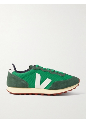 Veja - Rio Branco Leather-Trimmed Alveomesh and Suede Sneakers - Men - Green - EU 40