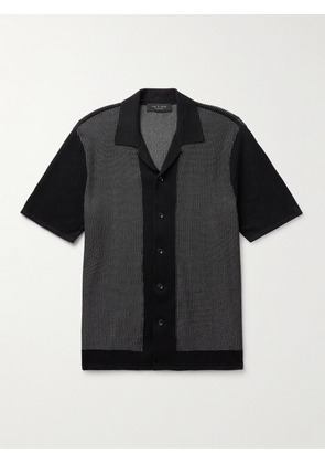 Rag & Bone - Harvey Camp-Collar Jacquard-Knit Cotton-Blend Shirt - Men - Black - XS
