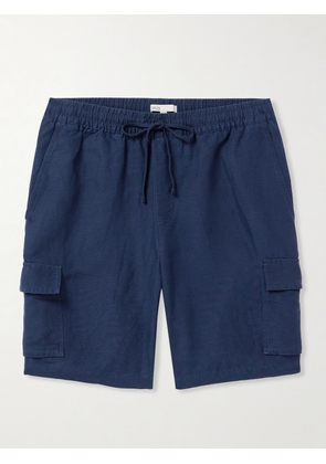 Onia - Air Straight-Leg Linen and Lyocell-Blend Drawstring Cargo Shorts - Men - Blue - S