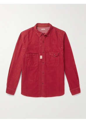 KAPITAL - CPO Brushed Cotton-Fleece Shirt - Men - Red - 2