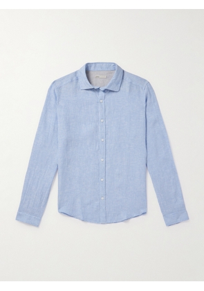 Onia - Spread-Collar Linen Shirt - Men - Blue - S