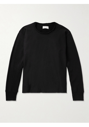 Les Tien - Distressed Cotton-Jersey Sweatshirt - Men - Black - S