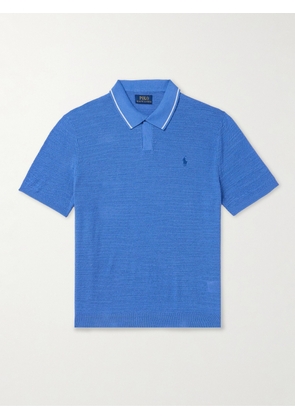 Polo Ralph Lauren - Logo-Embroidered Cotton and Linen-Blend Polo Shirt - Men - Blue - XS