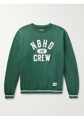 Neighborhood - College Logo-Print Cotton-Jersey Sweatshirt - Men - Green - S