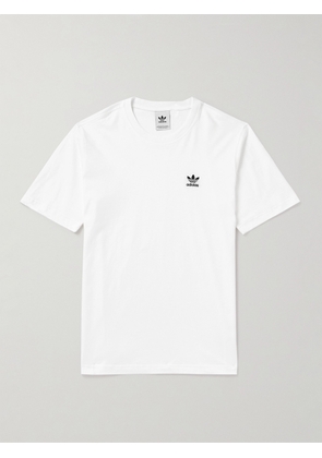 adidas Originals - Essentials Logo-Embroidered Cotton-Jersey T-Shirt - Men - White - XS
