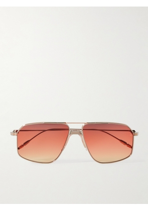 Jacques Marie Mage - Jagger Aviator-Style Silver and Rose Gold-Tone Sunglasses - Men - Silver