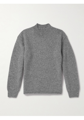 Jacquemus - Logo-Intarsia Alpaca-Blend Sweater - Men - Gray - XS