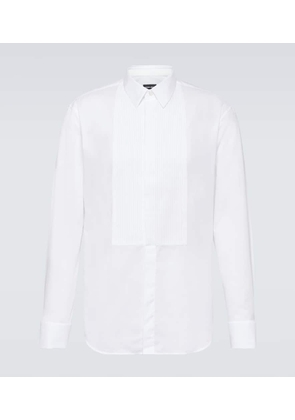 Giorgio Armani Pleated cotton tuxedo shirt