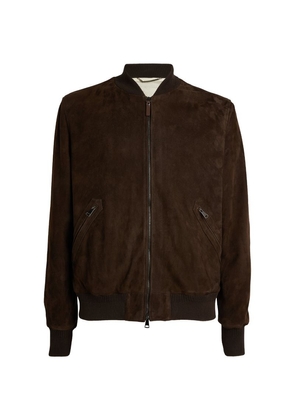 Canali Suede Bomber Jacket